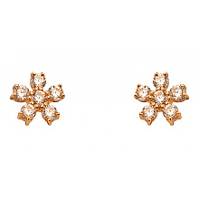 Золоті сережки з цирконієм куб. (01-200566908)