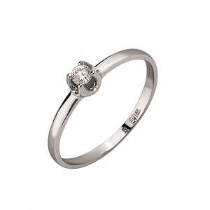 Золота каблучка з діамантом (01-200576008) фотографія