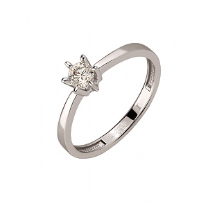 Золота каблучка з діамантом (01-200590108) фотографія