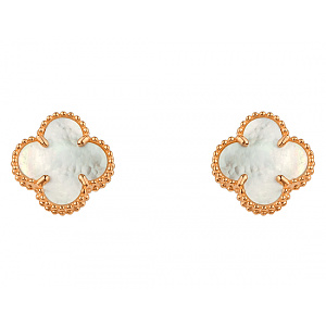 Золотые серьги с цирконием куб. (01-200600008) фотография