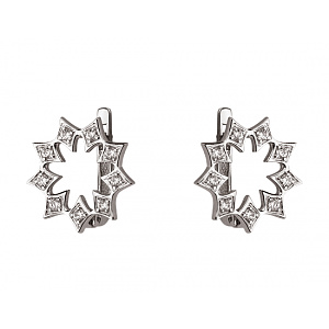 Золоті сережки з фіанітом (цирконієм куб.) (01-200627508) фотографія