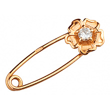 Золота шпилька з фіанітом (цирконієм куб.) (01-200740208)