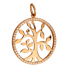 Золотой кулон с фианитом (цирконием куб.) (01-200761608)