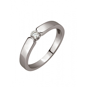 Золота каблучка з діамантом (01-200766208) фотографія