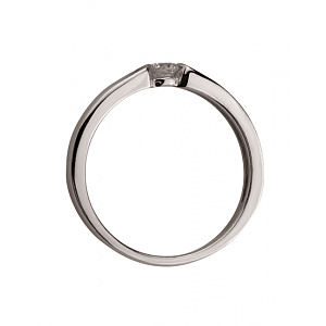 Золота каблучка з діамантом (01-200766208) фотографія