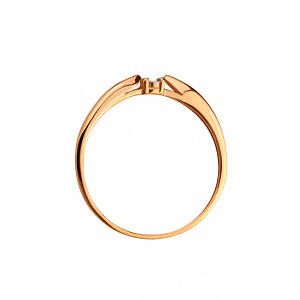 Золота каблучка з діамантом (01-200769708) фотографія