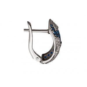 Золотые серьги с фианитом (цирконием куб.) (01-200838308) фотография