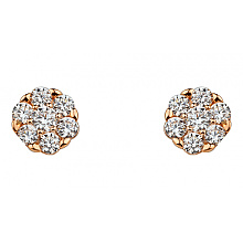 Золоті сережки з фіанітом (цирконієм куб.) (01-200841808)