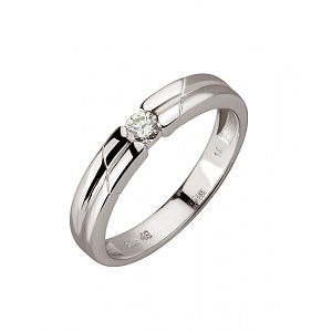 Золота каблучка з діамантом (01-200858108) фотографія