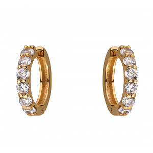 Золоті сережки з камінням Swarovski (1б_с-188) фотографія