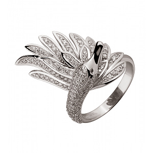 Золотое кольцо с фианитами  и  циркониями (2б_к-318) фотография