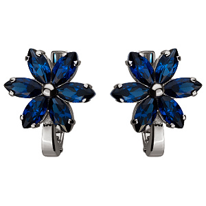 Золотые серьги с корундом синтетическим (2с-148) фотография