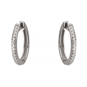 Золотые серьги с цирконием куб. (01-18375409) фотография