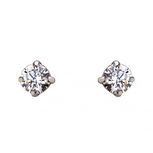 Золотые серьги с цирконием куб. (01-19089309) фотография