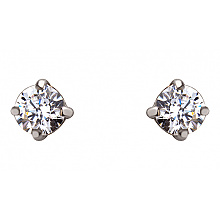 Золоті сережки з цирконієм куб. (01-19089309)