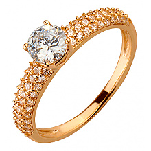 Золота каблучка з цирконієм куб. (01-19177309)