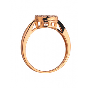 Золотое кольцо с цирконием куб. (01-200111909) фотография