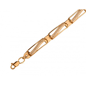 Золотий браслет з цирконієм куб. (01-200120309) фотографія