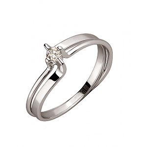 Золотое кольцо с бриллиантом (01-200160009) фотография