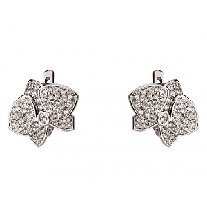 Золоті сережки з цирконієм куб. (01-200575909) фотографія