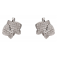 Золоті сережки з цирконієм куб. (01-200575909)