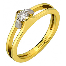 Золота каблучка з діамантом (01-200576009)