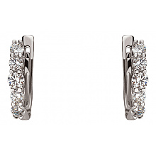 Золоті сережки з цирконієм куб. (01-200600009)