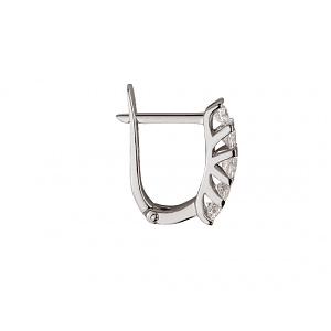 Золотые серьги с цирконием куб. (01-200600009) фотография