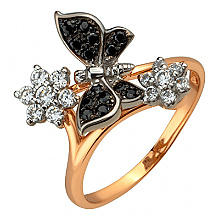 Золота каблучка з фіанітом (цирконієм куб.) (01-200755509)