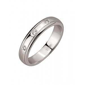 Золота обручка з діамантами (01-200769709) фотографія