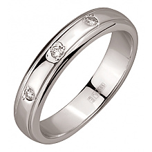 Золота обручка з діамантами (01-200769709)