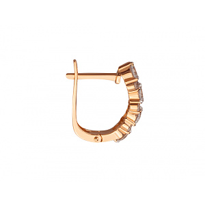 Золотые серьги с фианитом (цирконием куб.) (01-200783609) фотография