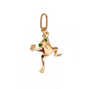 Золотой кулон с фианитом (цирконием куб.) (01-200851709) фотография