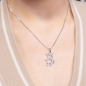 Золотой кулон с фианитами (2б_п-229) картинка Золотой кулон с фианитами (2б_п-229) фотография