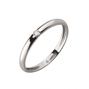 Золотое кольцо с бриллиантом (01-18466010) фотография