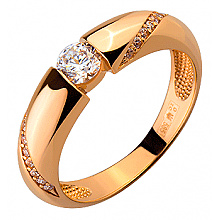 Золота каблучка з цирконієм куб. (01-19119010)