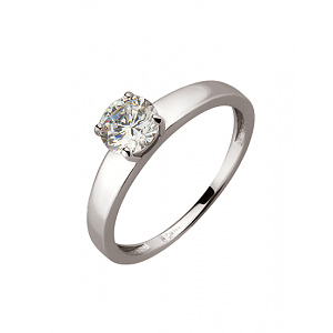 Золотое кольцо с цирконием куб. (01-19177410) фотография