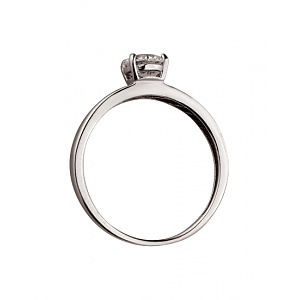 Золотое кольцо с цирконием куб. (01-19177410) фотография