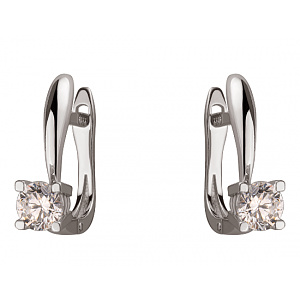 Золоті сережки з цирконієм куб. (01-200041310) фотографія