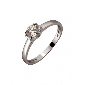 Золота каблучка з цирконієм куб. (01-200250910) фотографія