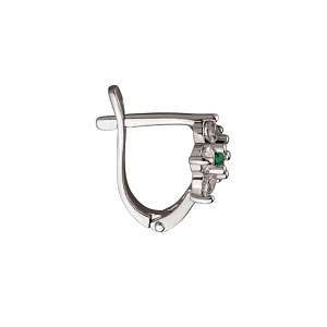 Золоті сережки з цирконієм куб. (01-200283110) фотографія