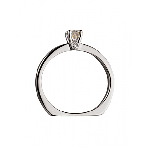 Золота каблучка з діамантами (01-200291110) фотографія