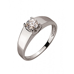 Золота каблучка з цирконієм куб. (01-200343510) фотографія