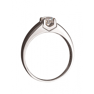 Золота каблучка з цирконієм куб. (01-200343510) фотографія