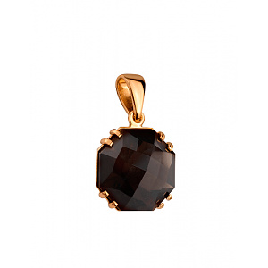 Золотий кулон з кварцом (01-200443810) фотографія
