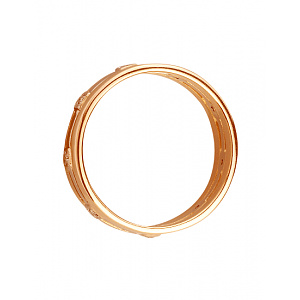 Золота обручка з діамантами (01-200449110) фотографія