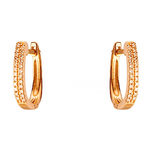 Золоті сережки з діамантами (01-200468510) фотографія