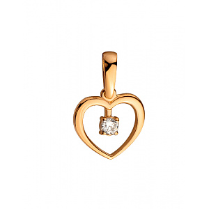 Золотий кулон з цирконієм куб. (01-200539610) фотографія