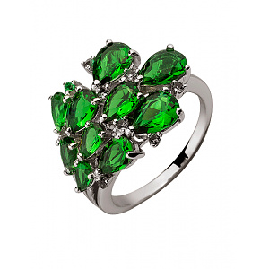 Золота каблучка з цирконієм куб. (01-200559610) фотографія