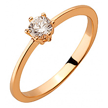 Золота каблучка з цирконієм куб. (01-200566910)